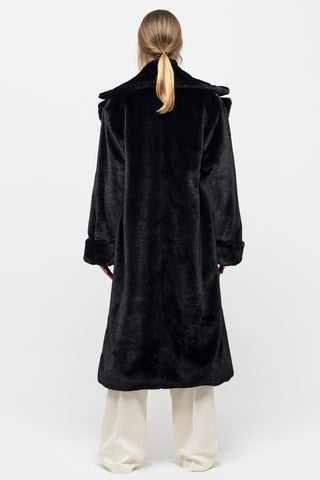 Cappotto Ecopelliccia Nero